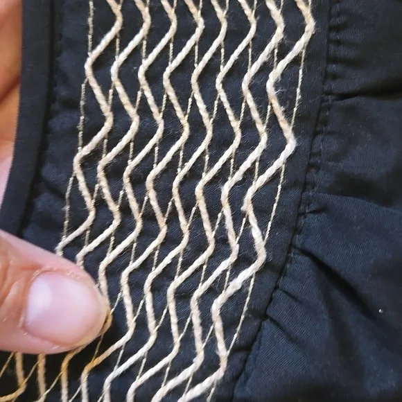 Anthropologie Stylish Embroidered Black Blouse - Picture 7 of 9